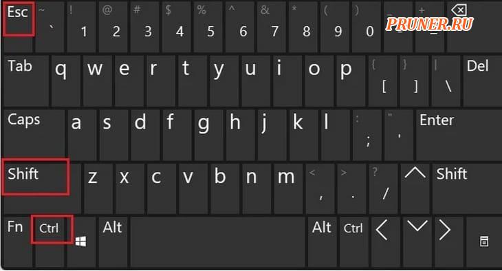 Используйте клавиши Ctrl + Shift + Esc