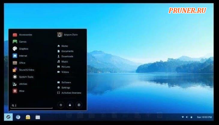 Раскладка Zorin OS под Windows