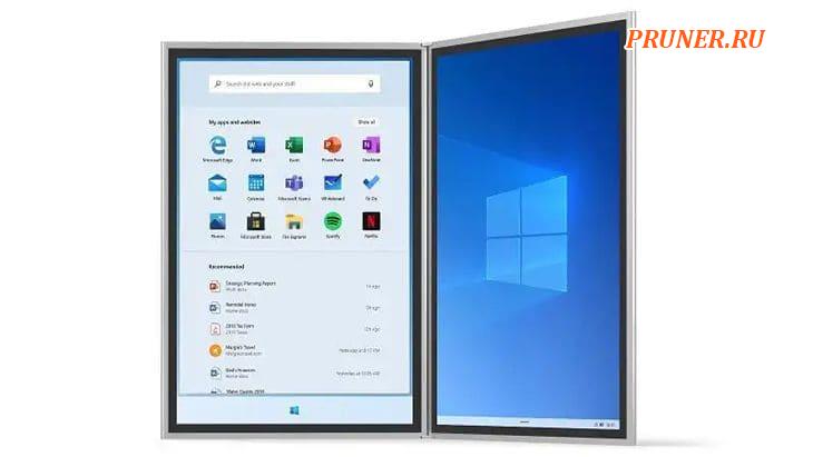 Windows 10X, работающая на Surface Neo